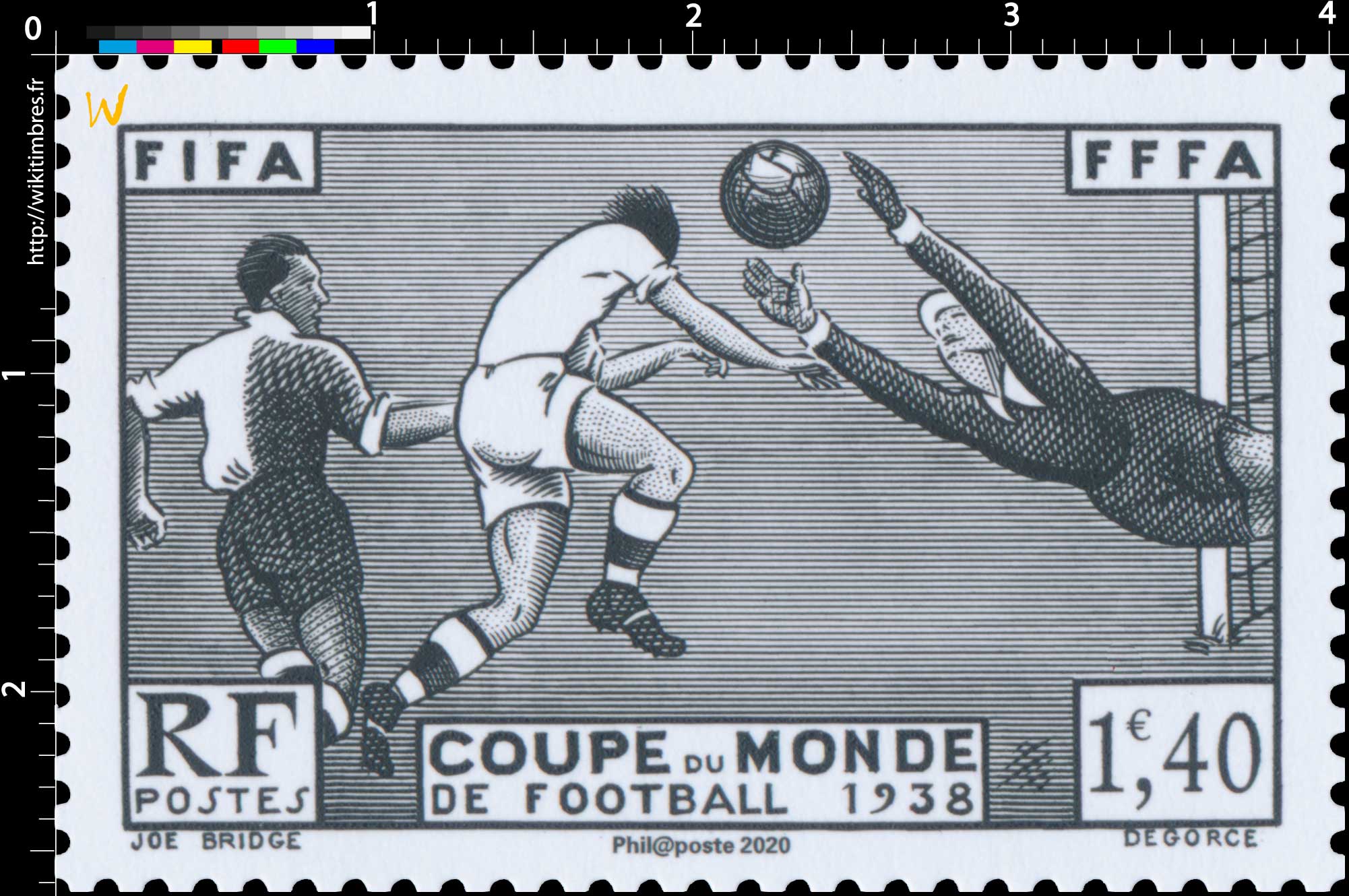 2020 Patrimoine de France - FIFA FFFA COUPE DU MONDE DE FOOTBALL 1938