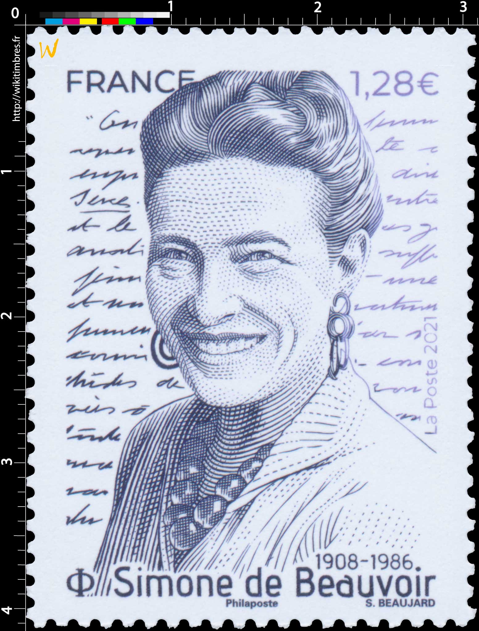2021 Simone de Beauvoir 1908 - 1986