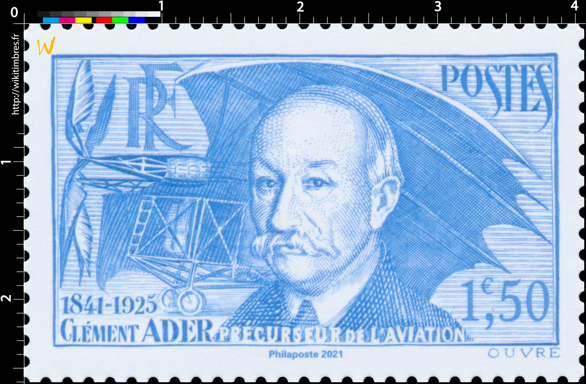 2021 Patrimoine de France - CLÉMENT ADER 1841-1925 PRÉCURSEUR DE L’AVIATION