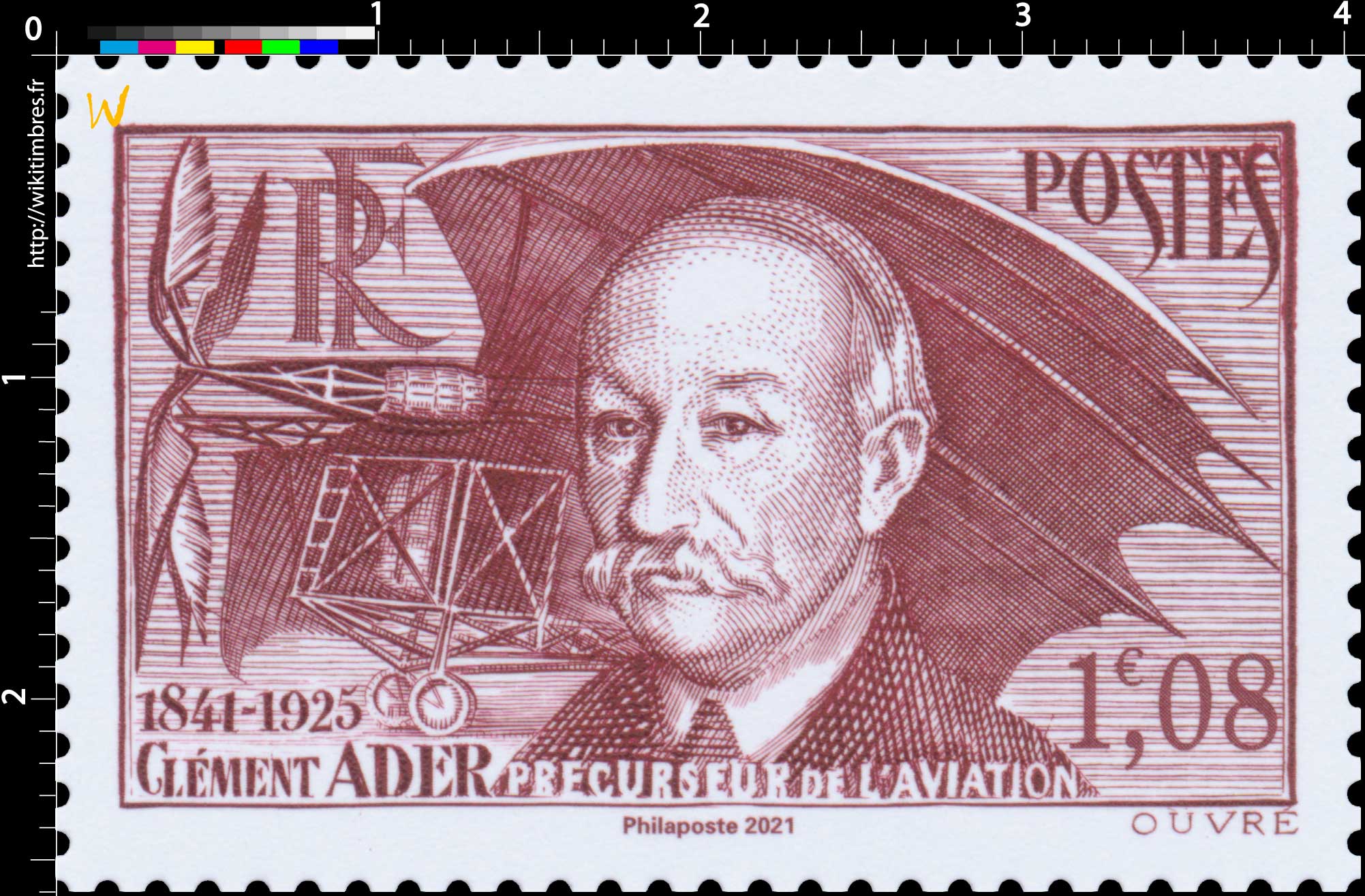 2021 Patrimoine de France - CLÉMENT ADER 1841-1925 PRÉCURSEUR DE L’AVIATION