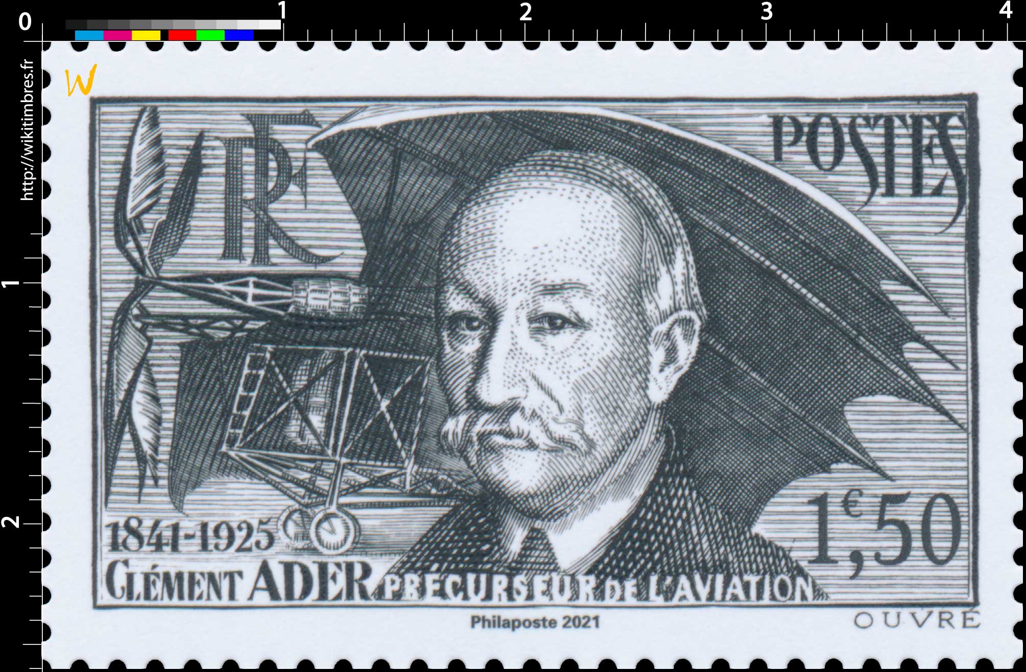 2021 Patrimoine de France - CLÉMENT ADER 1841-1925 PRÉCURSEUR DE L’AVIATION