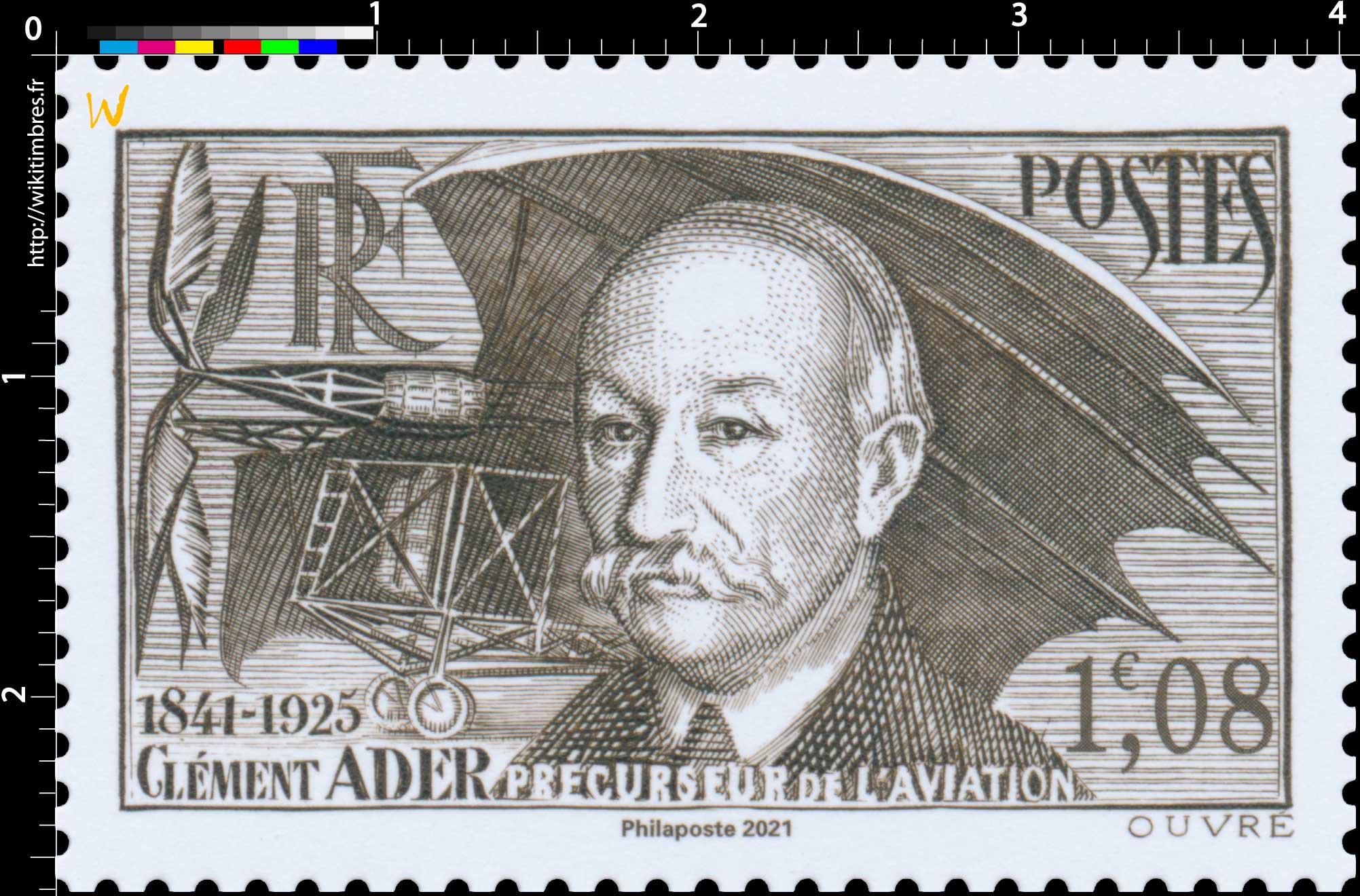2021 Patrimoine de France - CLÉMENT ADER 1841-1925 PRÉCURSEUR DE L’AVIATION