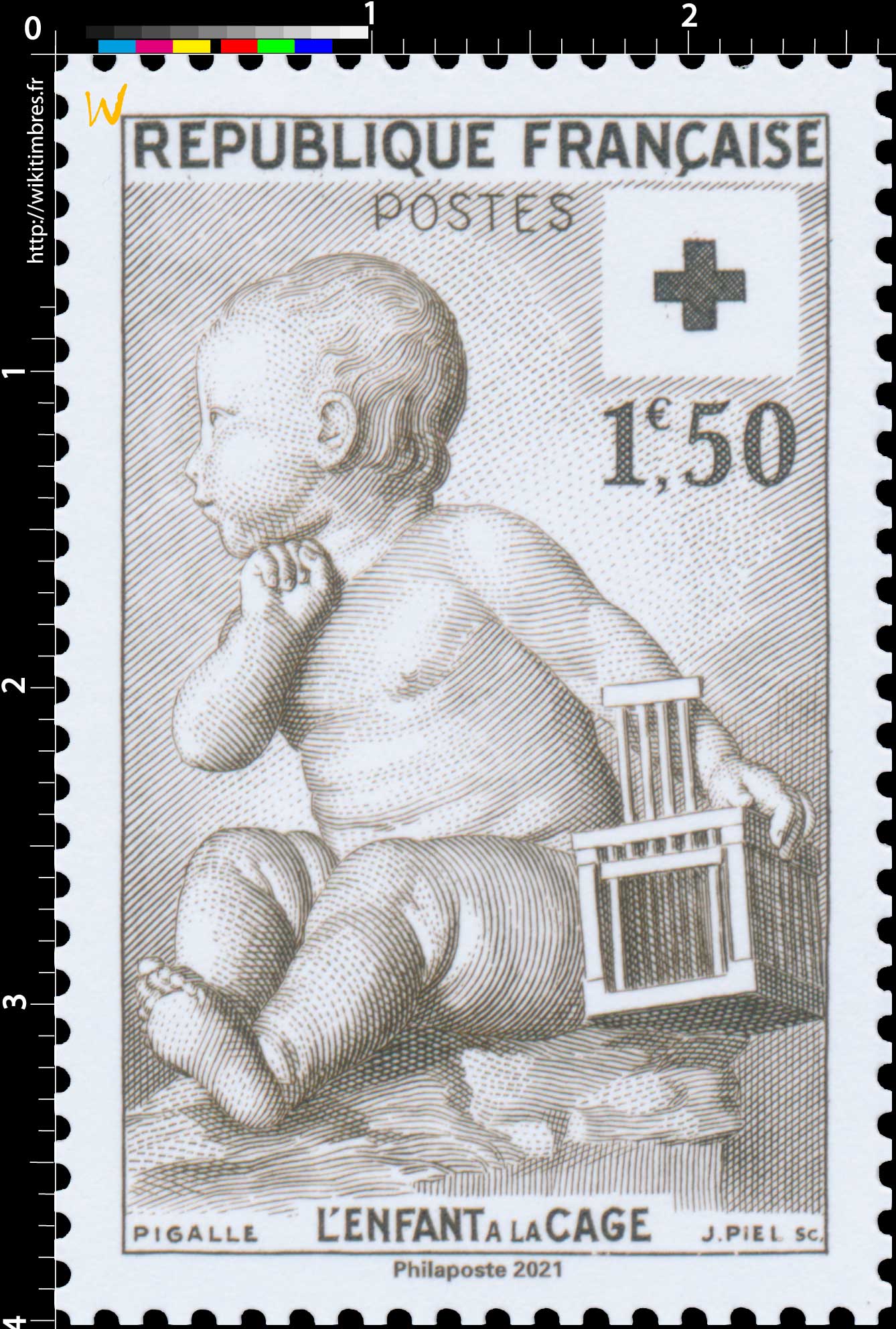 2021 Patrimoine de France - PIGALLE L'ENFANT A LA CAGE