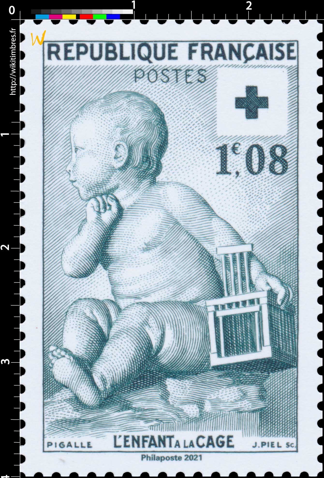 2021 Patrimoine de France - PIGALLE L'ENFANT A LA CAGE