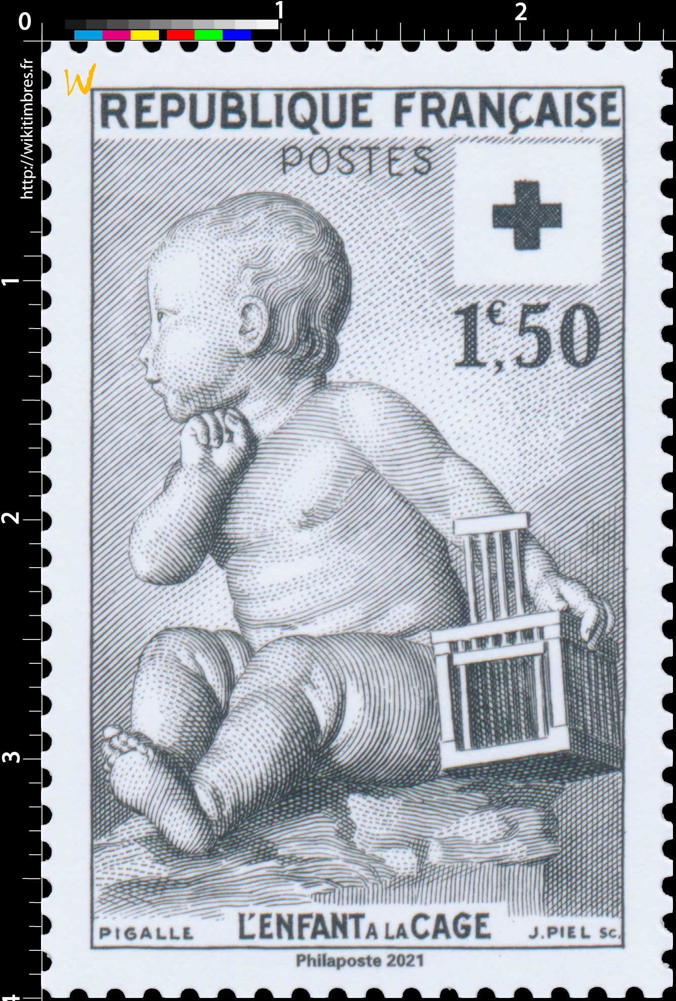 2021 Patrimoine de France - PIGALLE L'ENFANT A LA CAGE