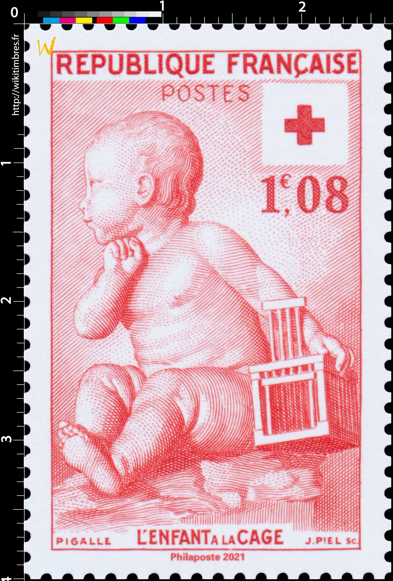 2021 Patrimoine de France - PIGALLE L'ENFANT A LA CAGE