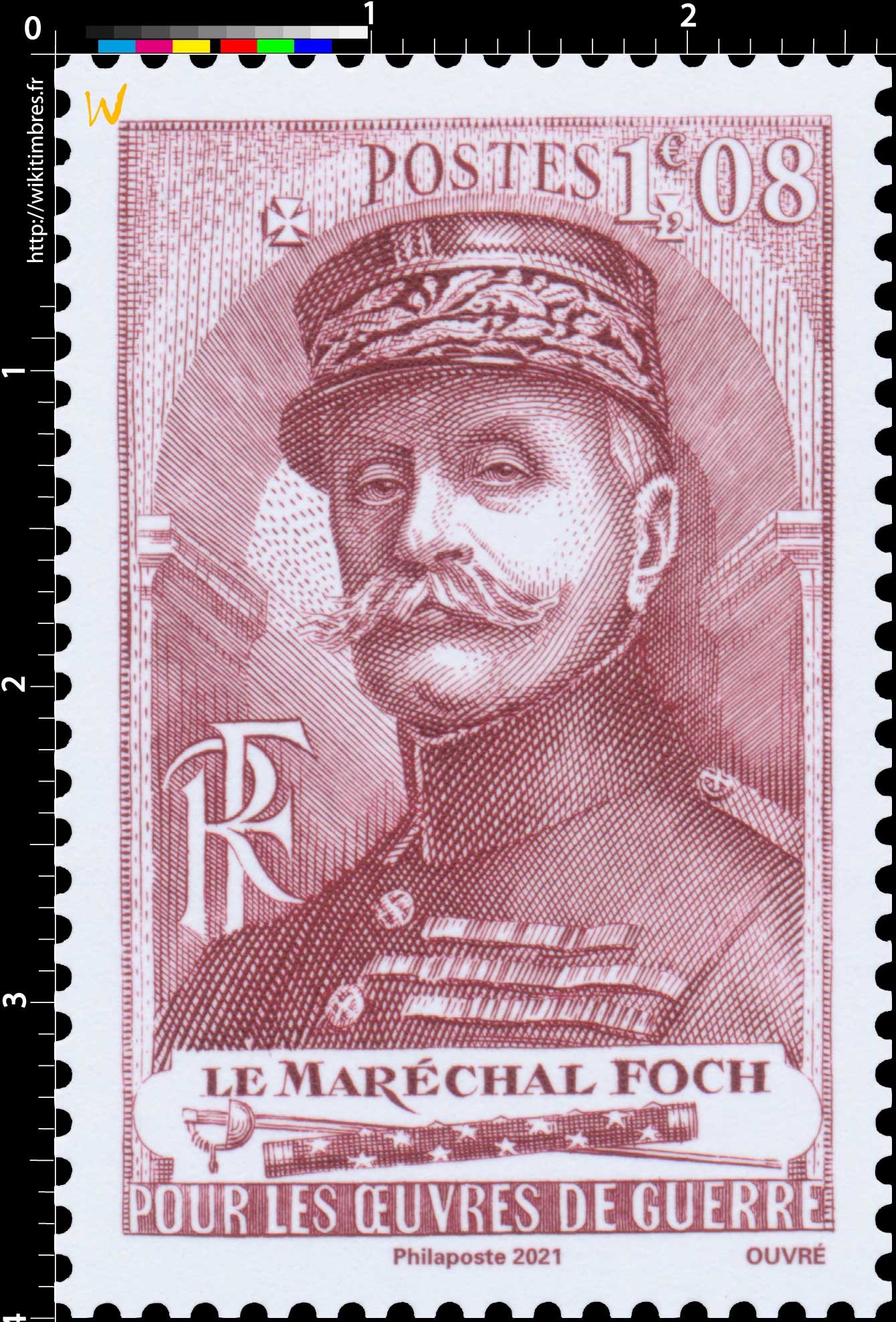 2021 Patrimoine de France - LE MARÉCHAL FOCH POUR LES ŒUVRES DE GUERRE