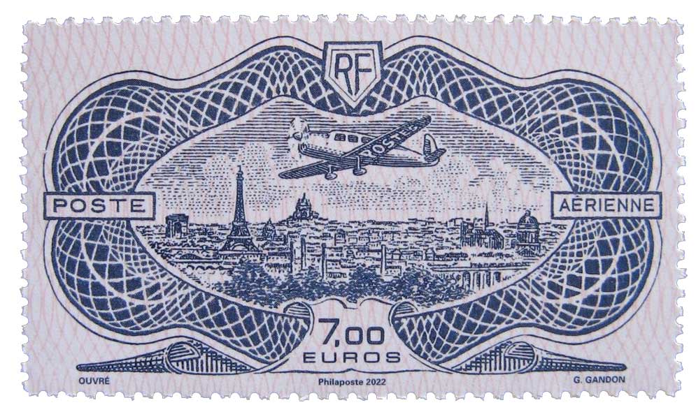 2022 Affiche avec 4 timbres du «Burelé»