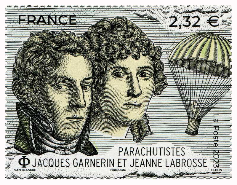 2023 PARACHUTISTES - JACQUES GARNERIN JEANNE LABROSSE