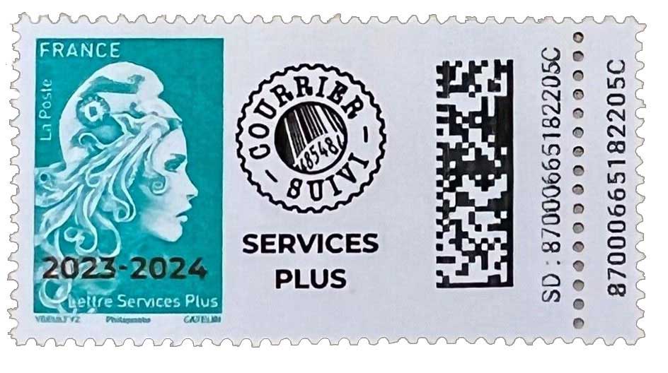 2024 Type Marianne l'engagée - LETTRE SERVICES PLUS - surcharge