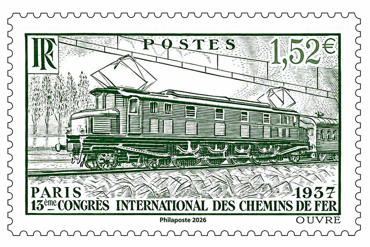 2026 13ème Congrès International des Chemins de Fer PARIS 1937