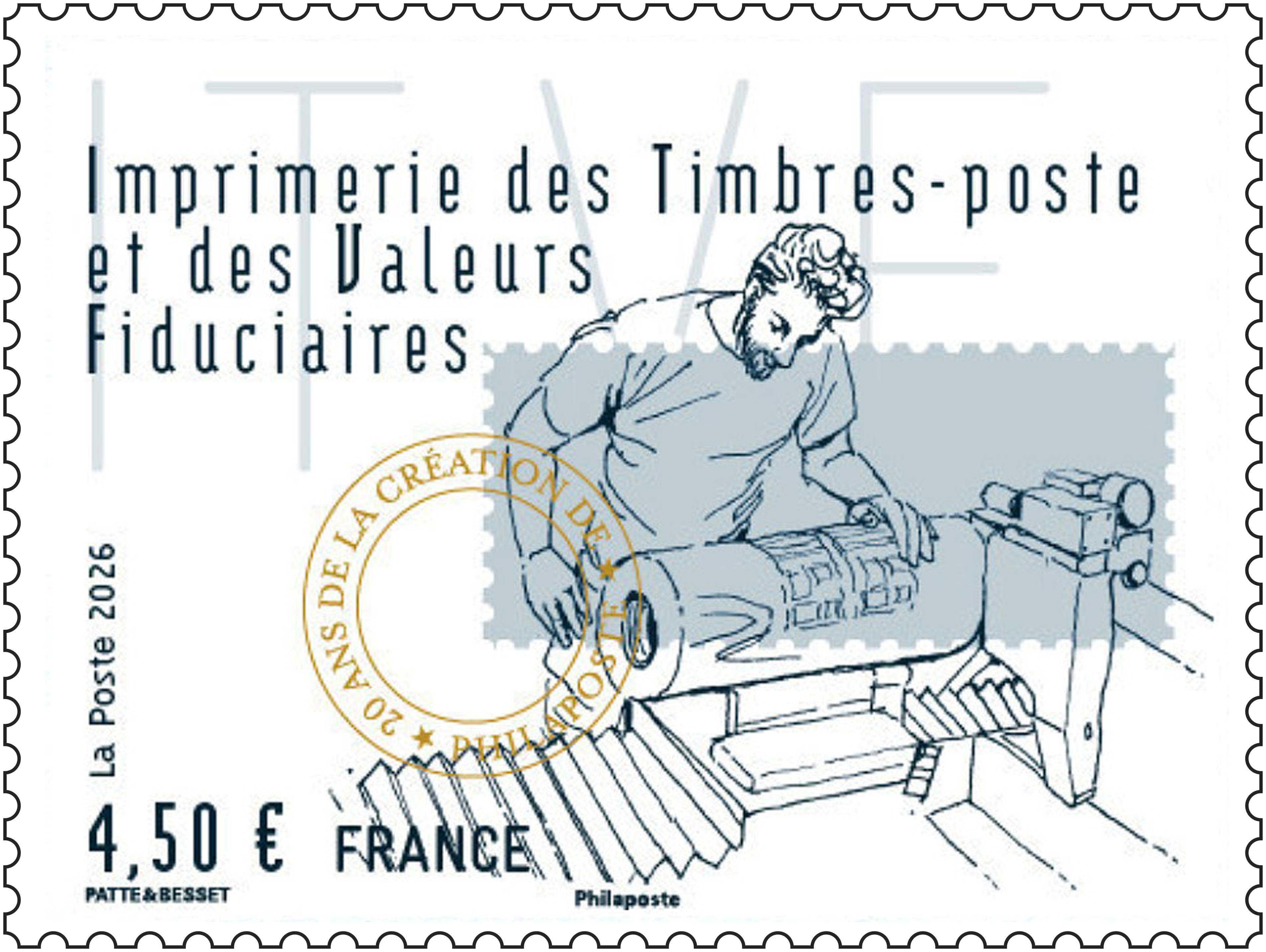 2026 20 ANS DE LA CRÉATION DE PHILAPOSTE - Imprimerie des Timbres-Poste et des Valeurs Fiduciaires