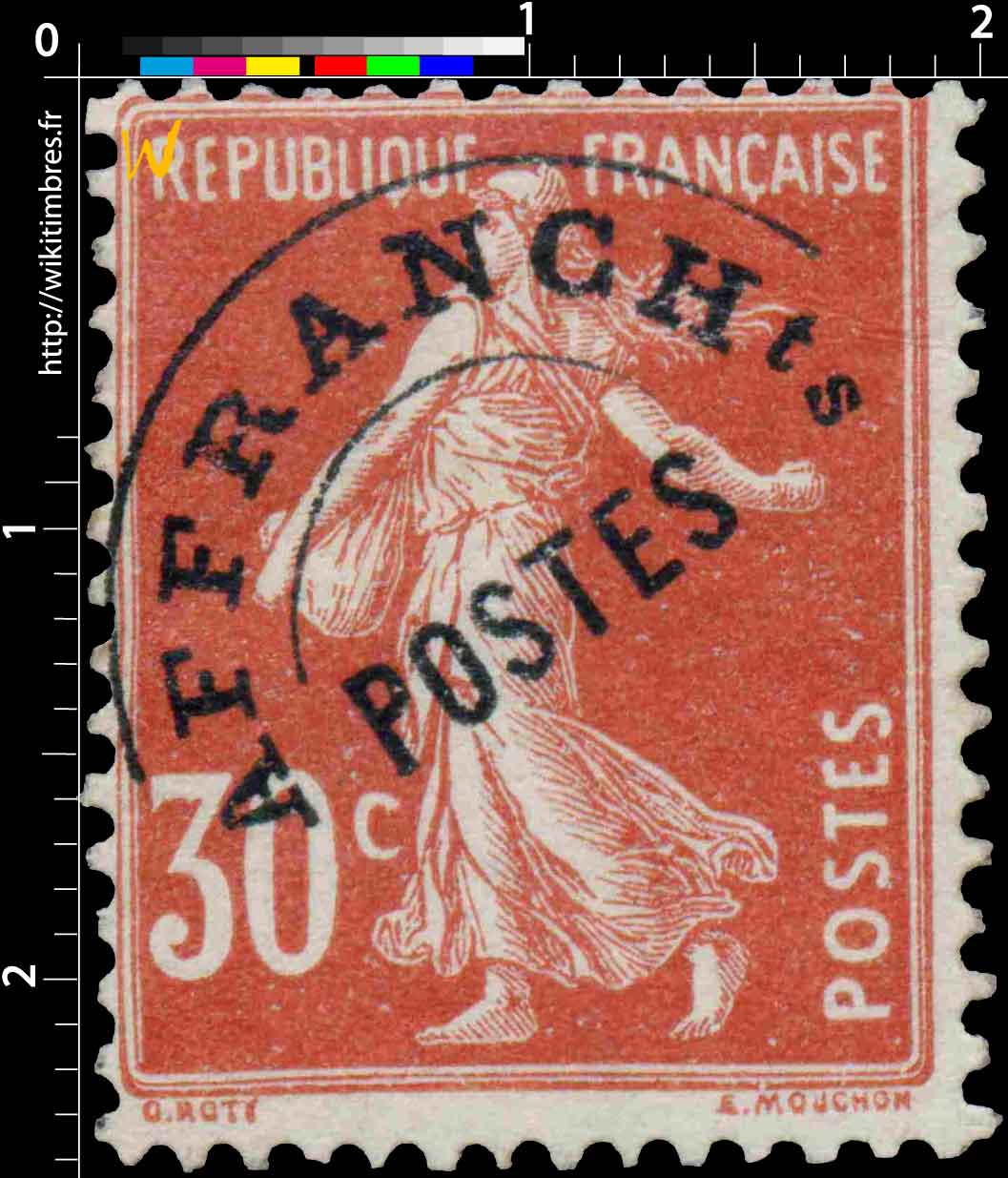 1922 Sans légende particulière - type semeuse camée surchargé