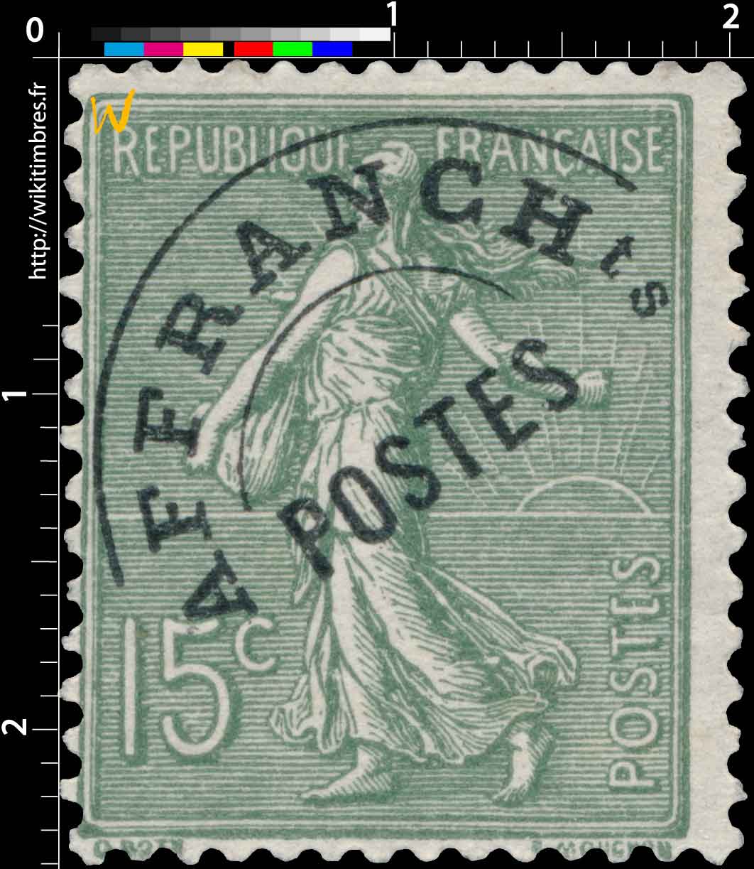 1922 Sans légende particulière - type semeuse lignée / surchargé 