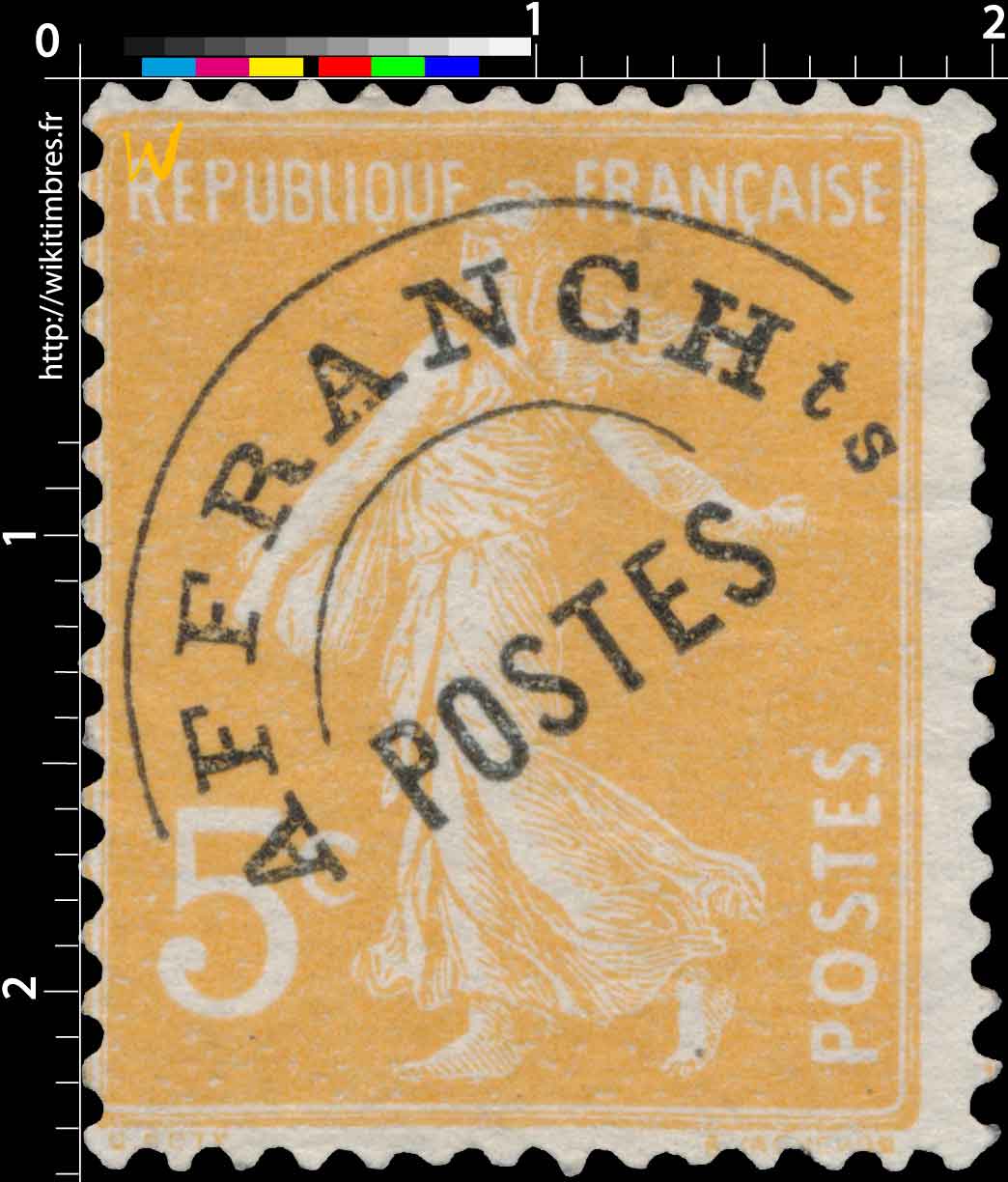 1922 Sans légende particulière - type semeuse camée surchargé