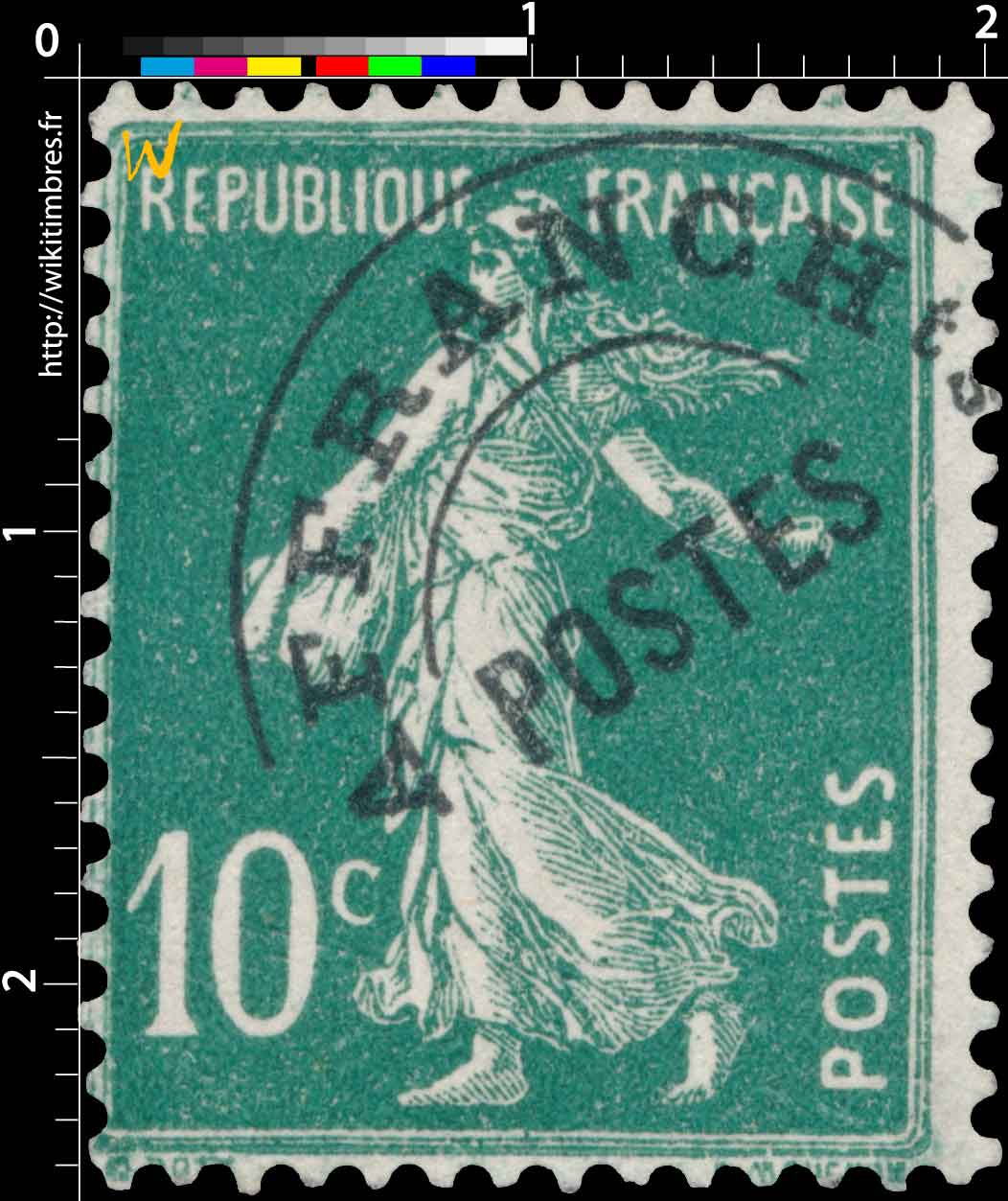 1925 Sans légende particulière - type semeuse camée surchargé