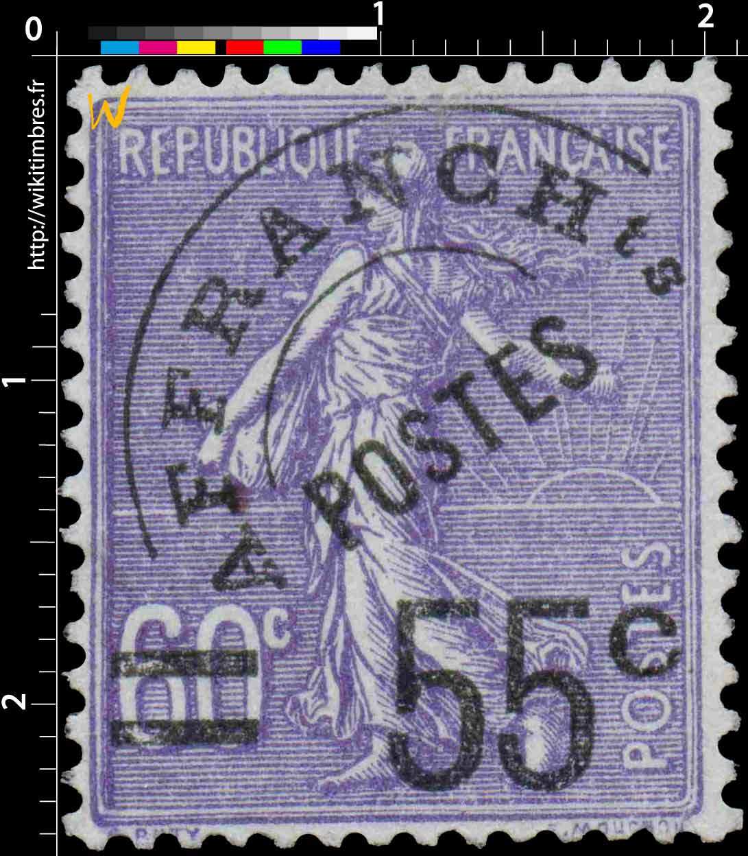 1926 Sans légende particulière - type semeuse lignée / surchargé 