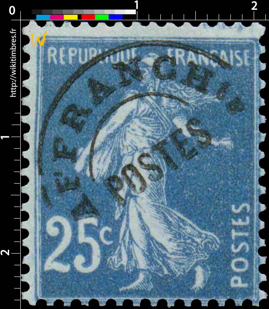 1926 Sans légende particulière - type semeuse camée surchargé