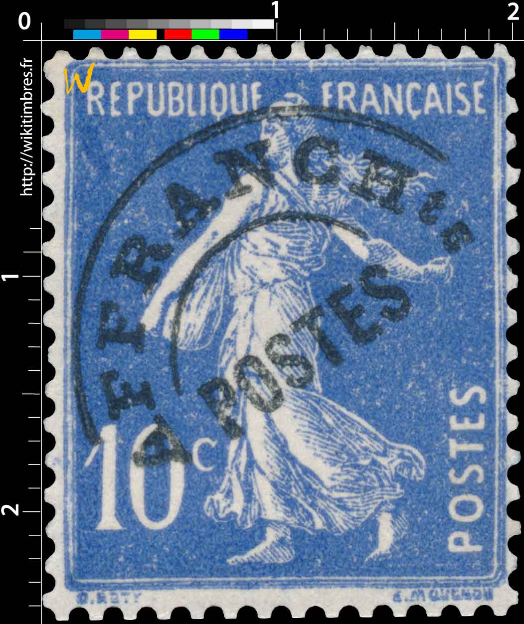 1932 Sans légende particulière - type semeuse camée surchargé