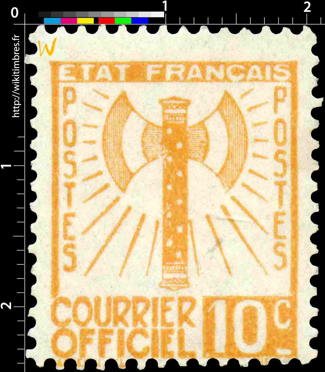 1942 COURRIER OFFICIEL - type francisque