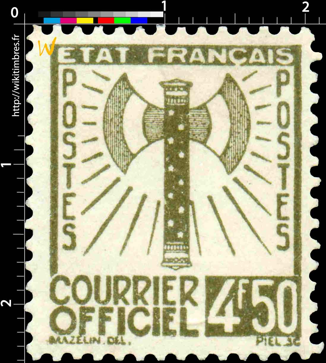 1942 COURRIER OFFICIEL - type francisque
