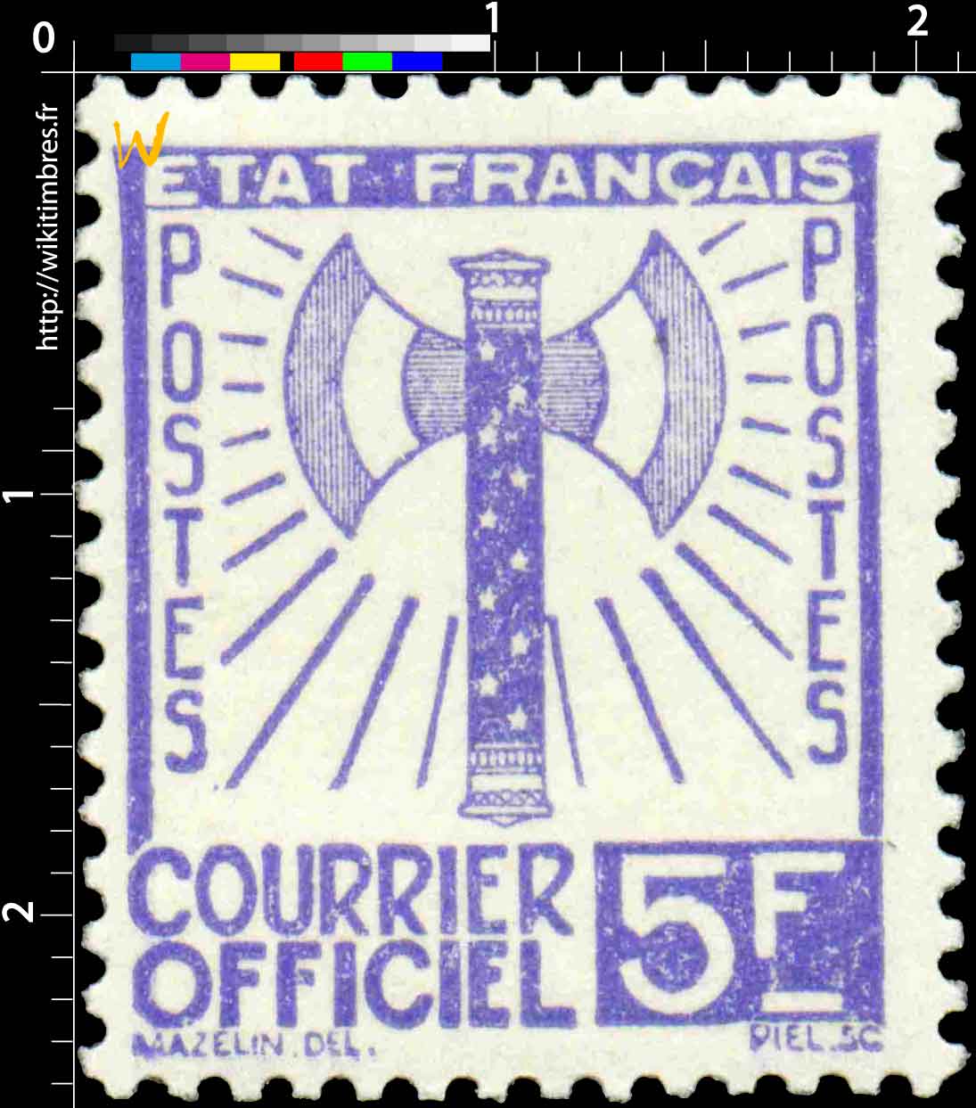 1942 COURRIER OFFICIEL - type francisque