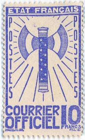 1942 COURRIER OFFICIEL - type francisque