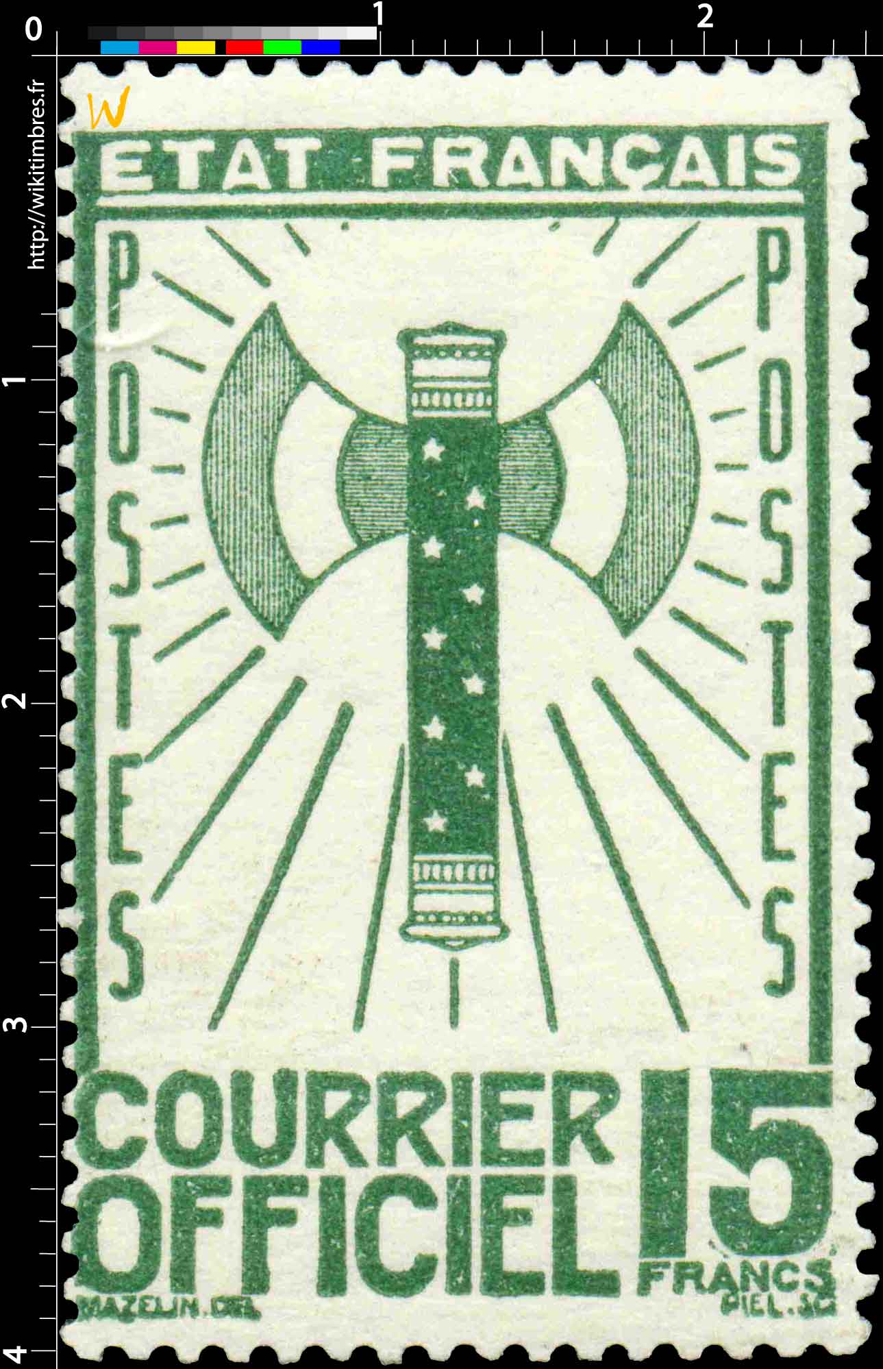 1942 COURRIER OFFICIEL - type francisque