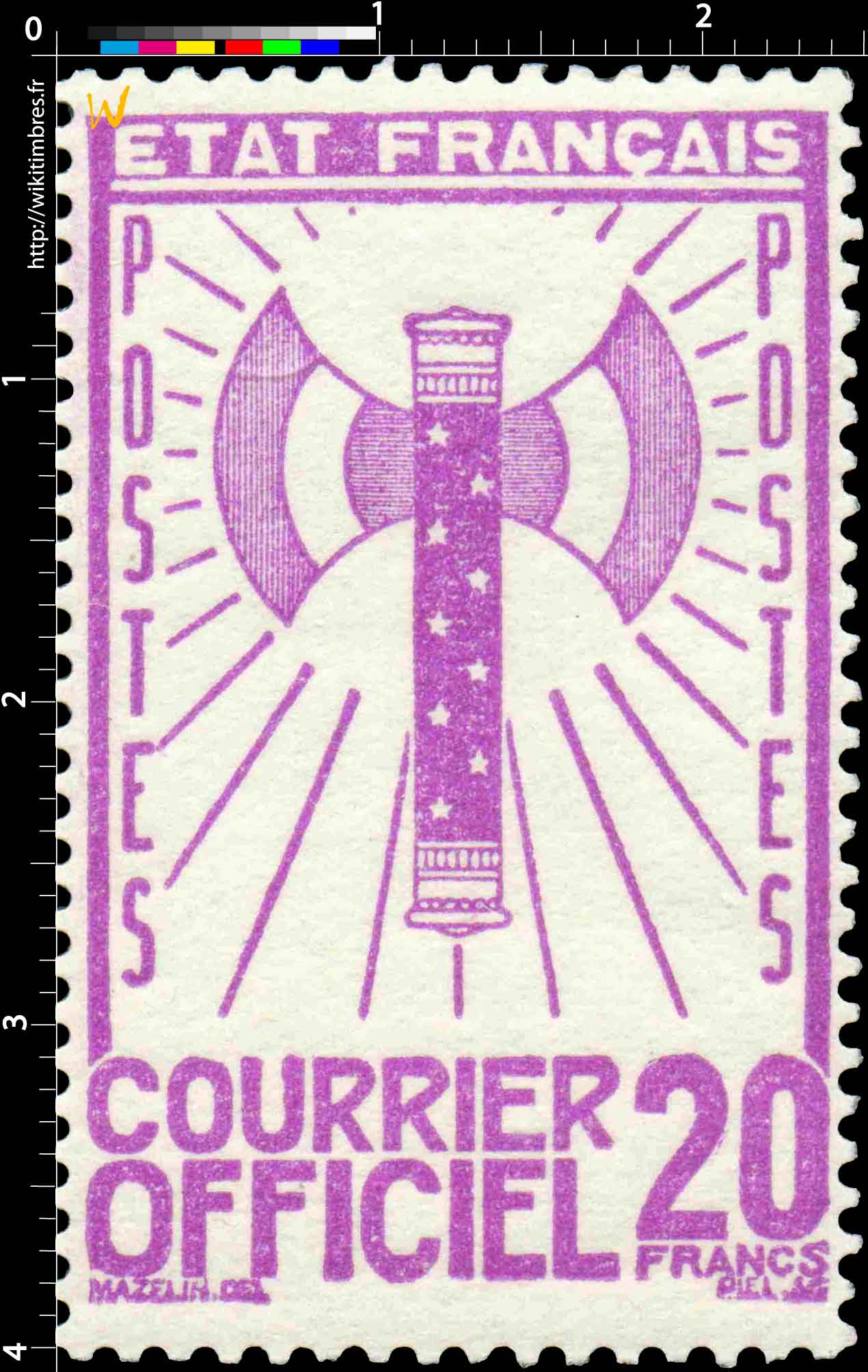 1942 COURRIER OFFICIEL - type francisque
