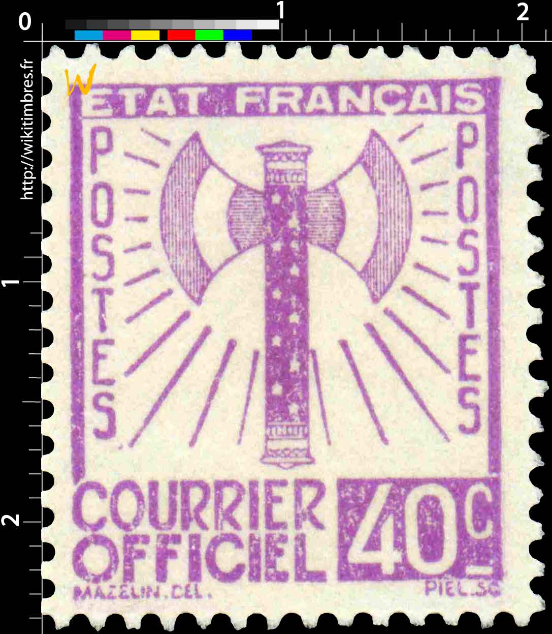 1942 COURRIER OFFICIEL - type francisque