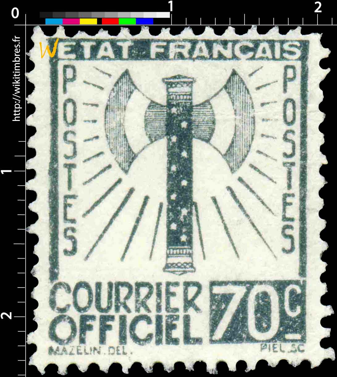 1942 COURRIER OFFICIEL - type francisque