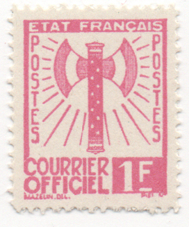 1942 COURRIER OFFICIEL - type francisque