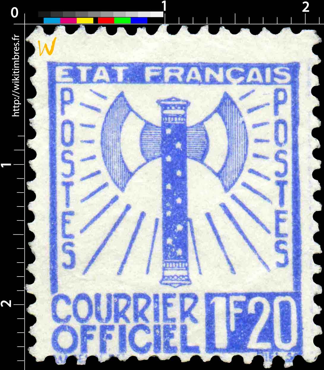COURRIER OFFICIEL - type francisque
