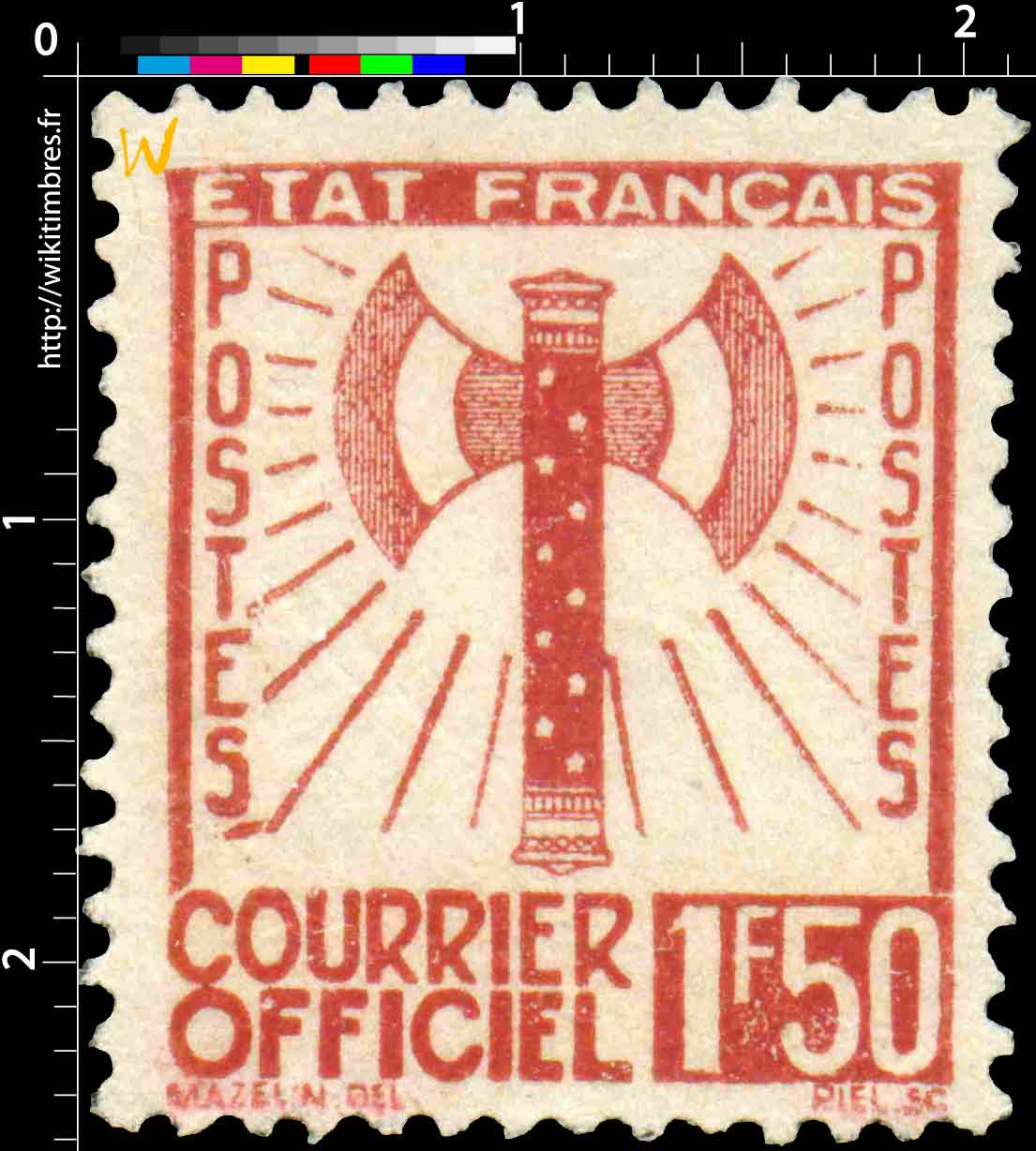 1942 COURRIER OFFICIEL - type francisque