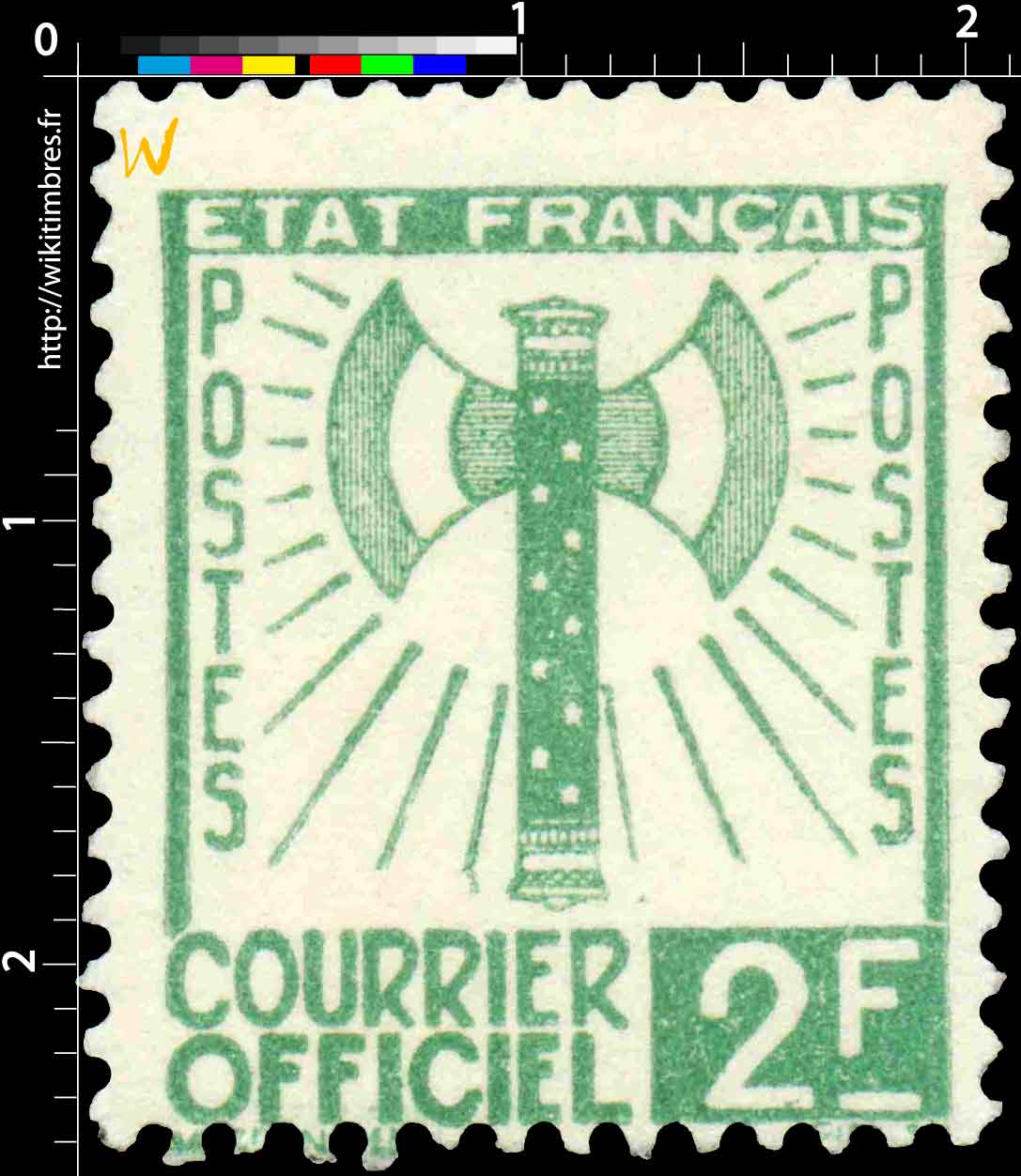 1942 COURRIER OFFICIEL - type francisque