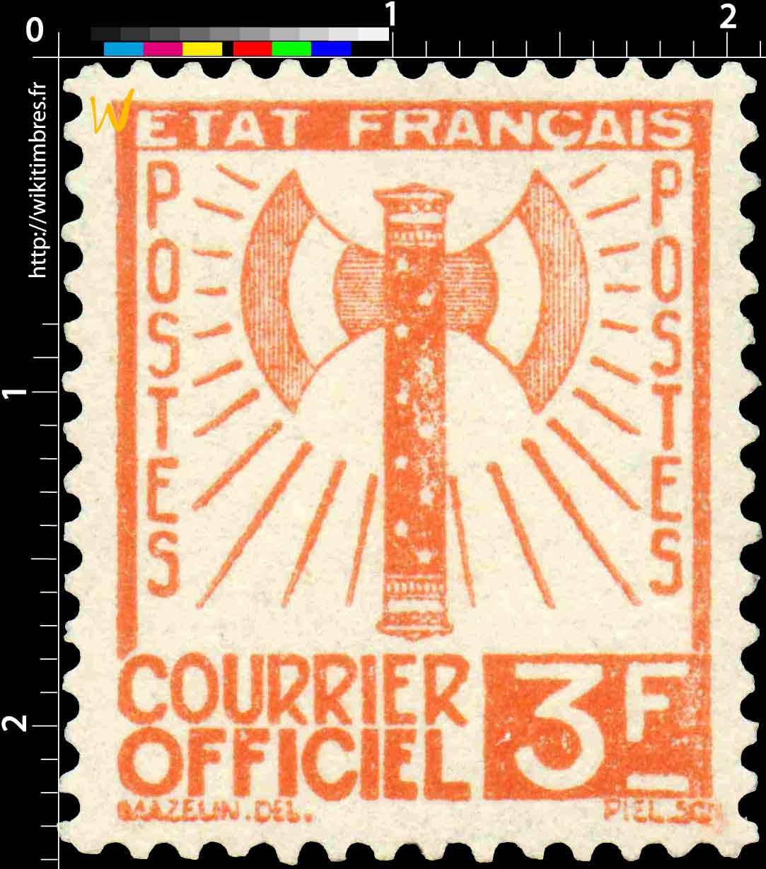 1942 COURRIER OFFICIEL - type francisque