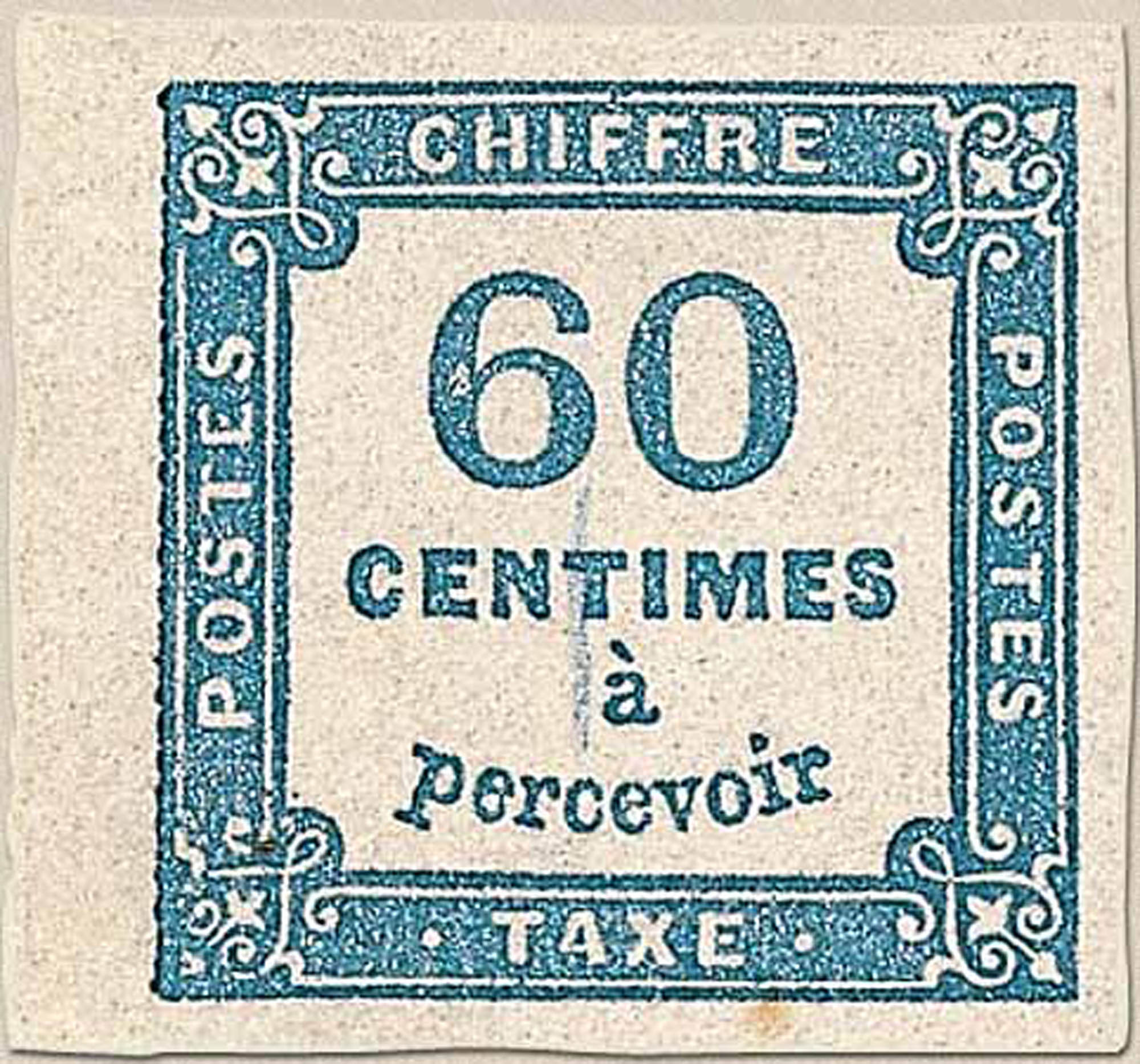 1871 CHIFFRE TAXE 60 Centimes à percevoir