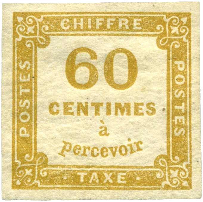 1878 CHIFFRE TAXE 60 Centimes à percevoir