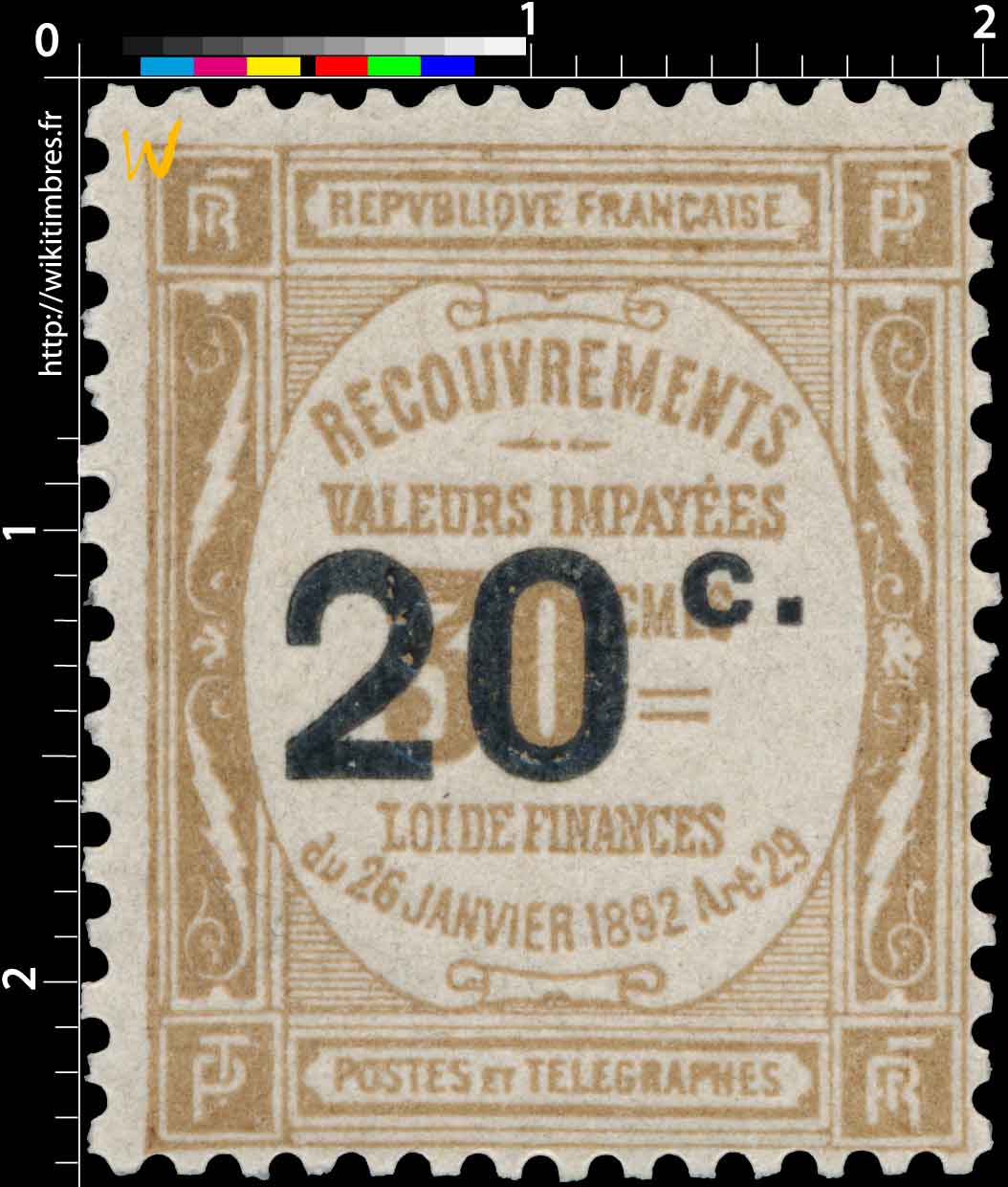 1917 RECOUVREMENTS VALEURS IMPAYÉES LOI DE FINANCES du 26 janviers 1892 Art 29