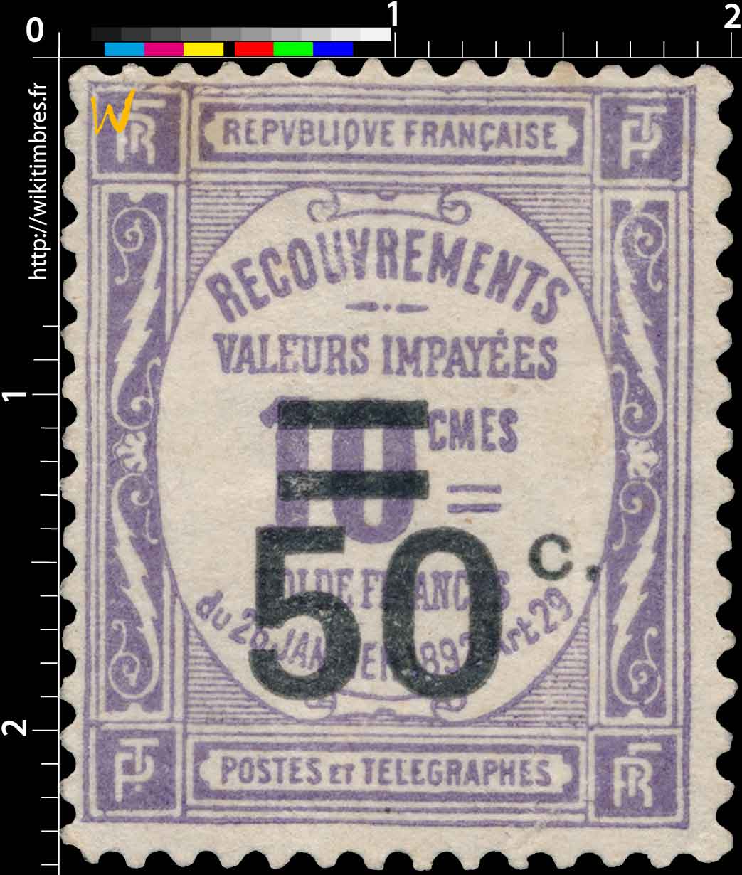 1926 RECOUVREMENTS VALEURS IMPAYÉES LOI DE FINANCES du 26 janviers 1892 Art 29