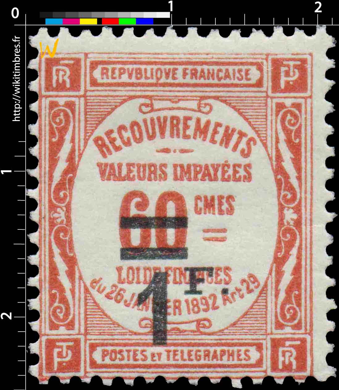 1926 RECOUVREMENTS VALEURS IMPAYÉES LOI DE FINANCES du 26 janviers 1892 Art 29