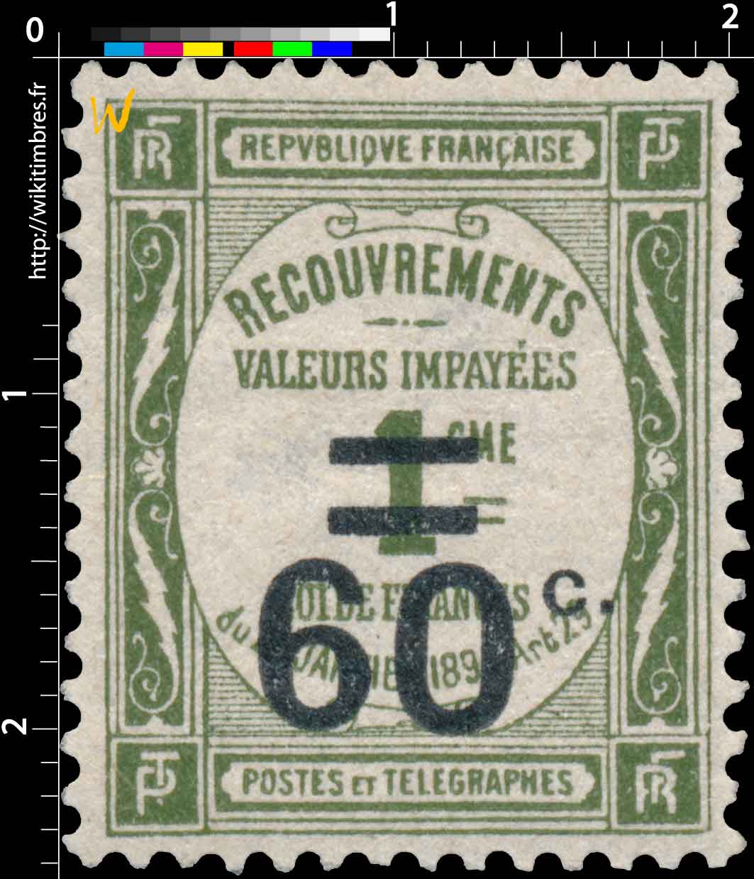 1926 RECOUVREMENTS VALEURS IMPAYÉES LOI DE FINANCES du 26 janvier 1892 Art 29