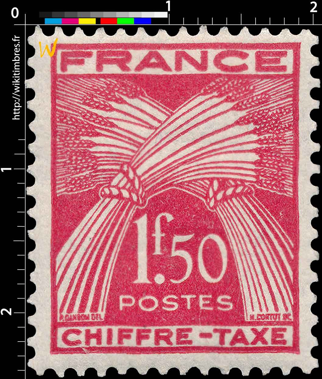 1943 CHIFFRE-TAXE - type gerbes de blé