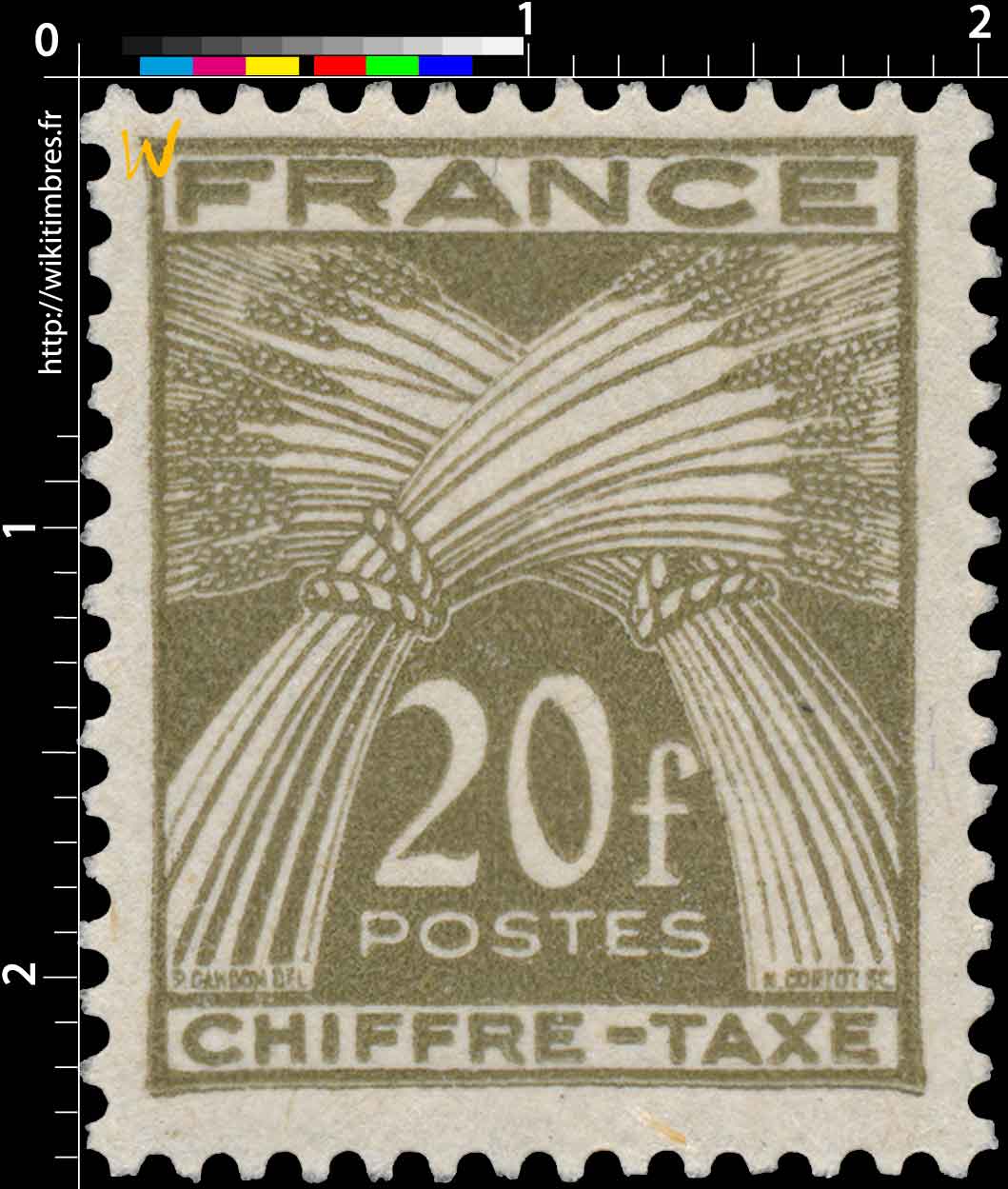 TIMBRE TAXE - type gerbes de blé