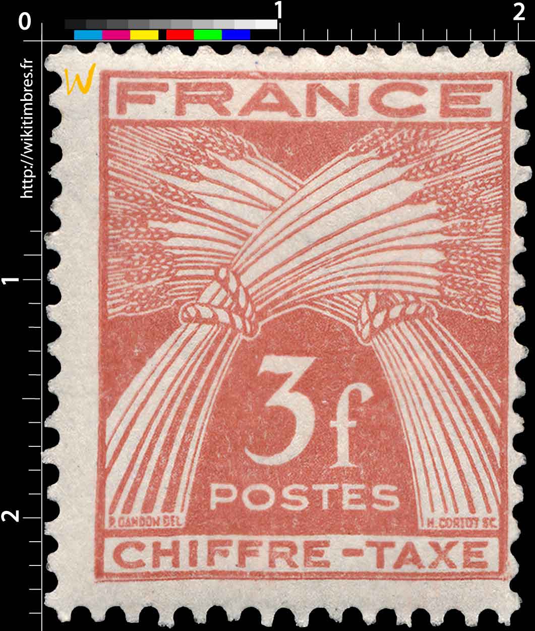 TIMBRE TAXE - type gerbes de blé