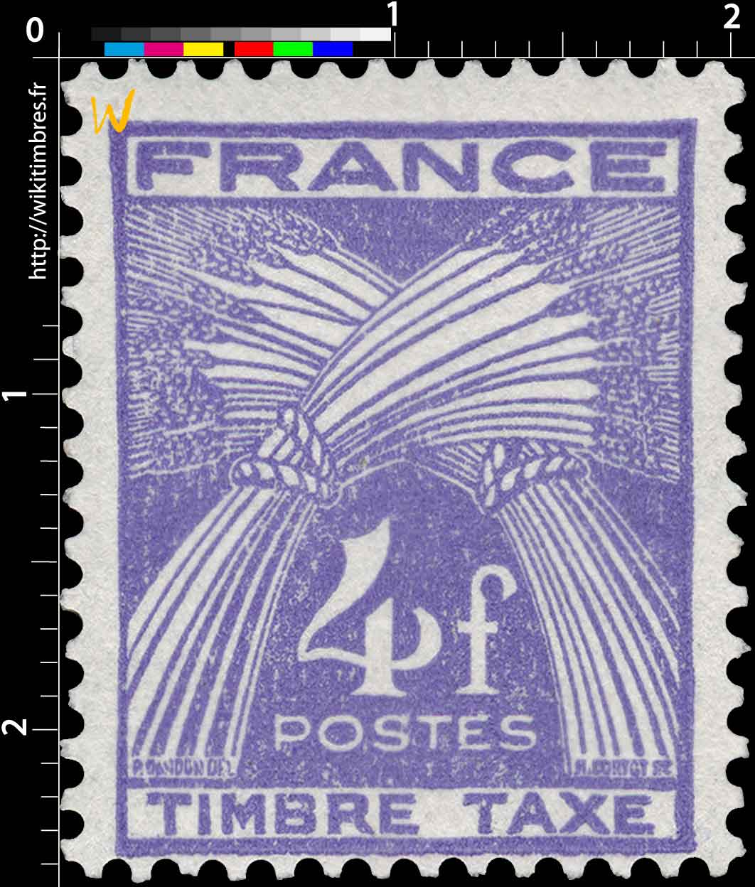 TIMBRE TAXE - type gerbes de blé
