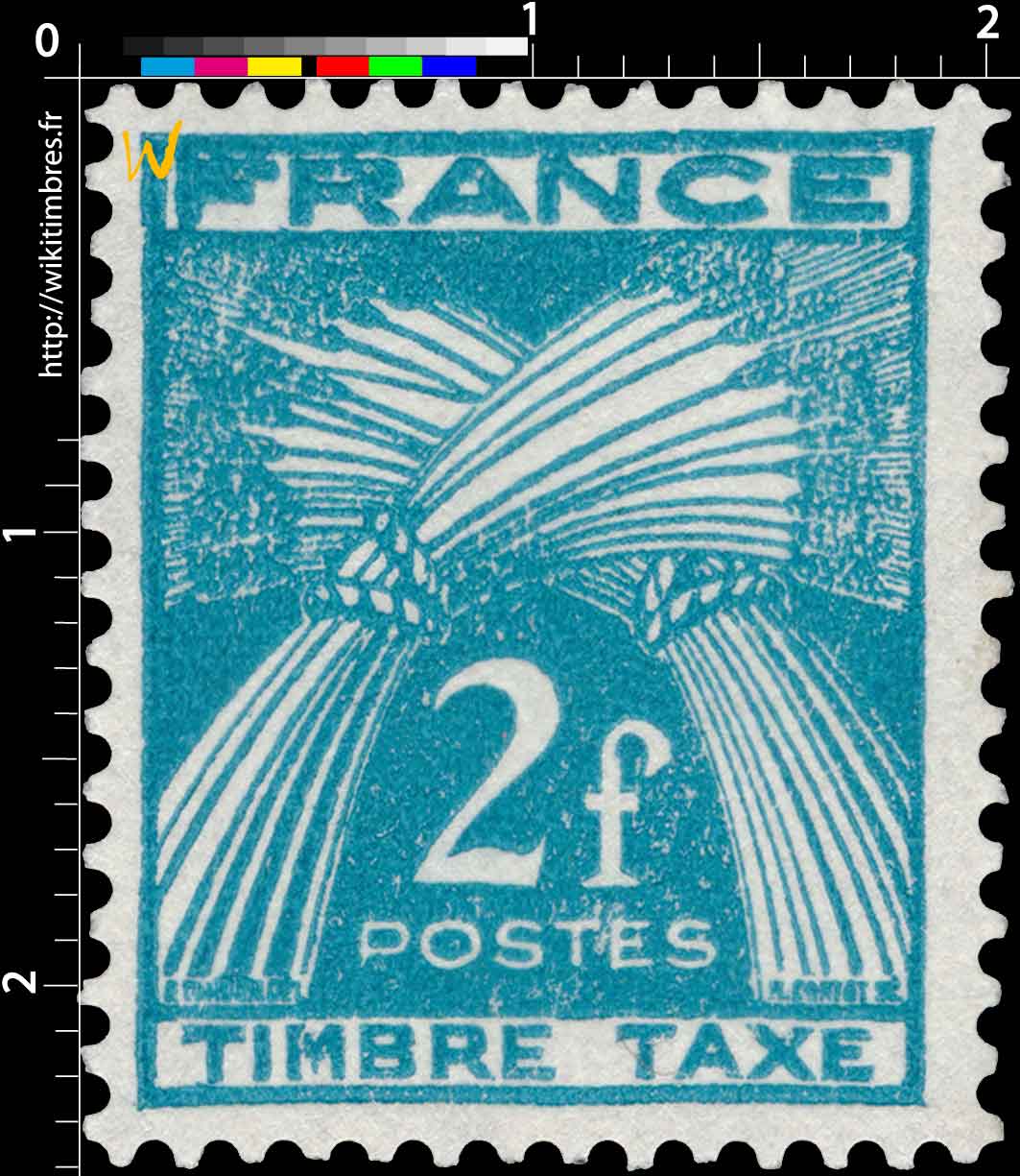 TIMBRE TAXE - type gerbes de blé