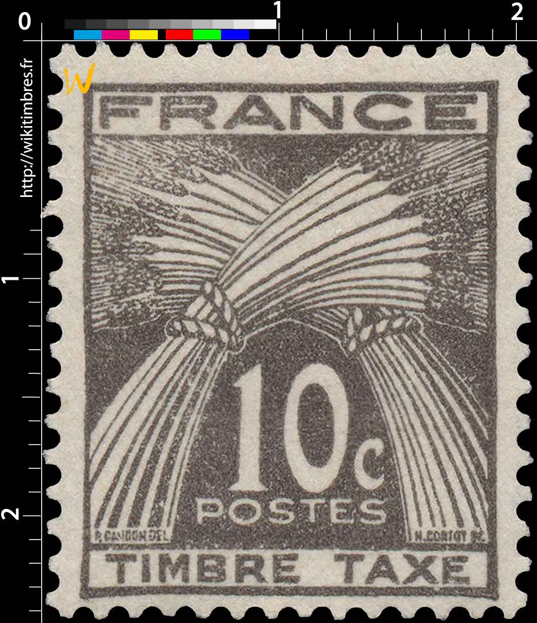 TIMBRE TAXE - type gerbes de blé