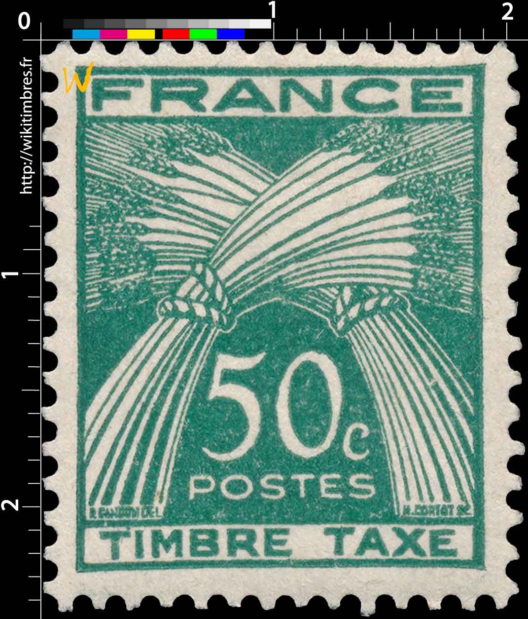 TIMBRE TAXE - type gerbes de blé