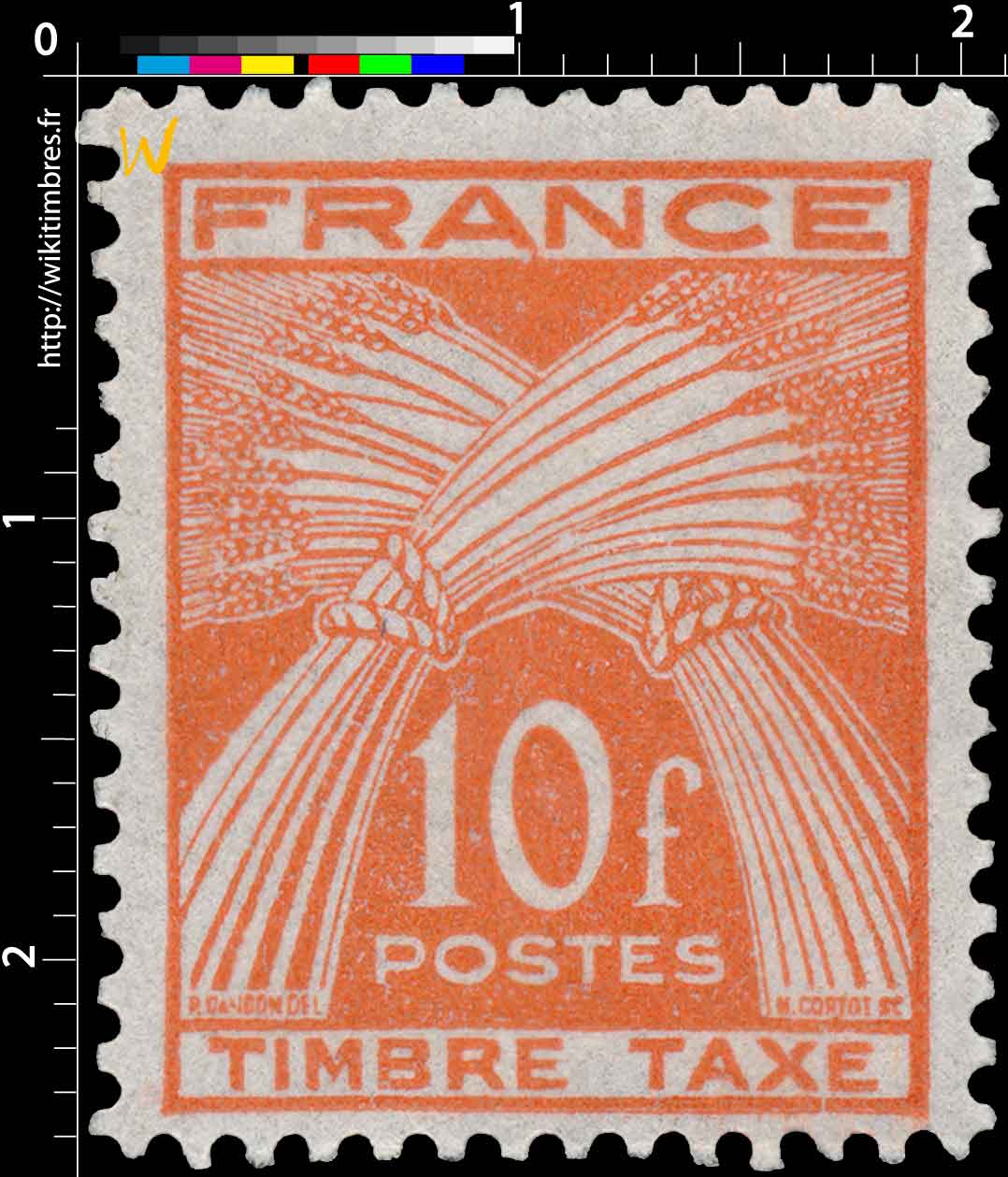 TIMBRE TAXE - type gerbes de blé